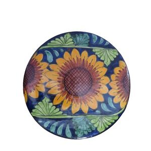 Talavera Rea Mexico Pottery‎ Colorful Sunflower Trivet 8"